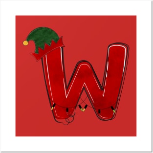 Letter W - Christmas Letter Posters and Art